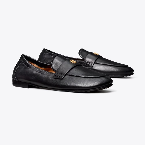 Tory Burch Leather Ballet Loafer - Black